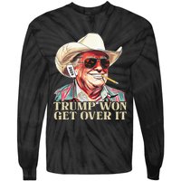 Western Trump Cowboy Trump Won Get Over It Tie-Dye Long Sleeve Shirt