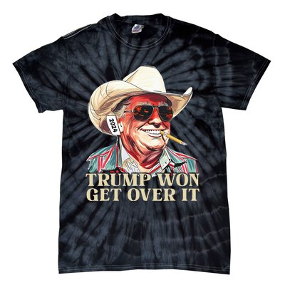 Western Trump Cowboy Trump Won Get Over It Tie-Dye T-Shirt