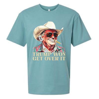 Western Trump Cowboy Trump Won Get Over It Sueded Cloud Jersey T-Shirt