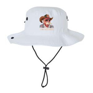 Western Trump Cow You Missed American Flag Cow Hat Gift Legacy Cool Fit Booney Bucket Hat