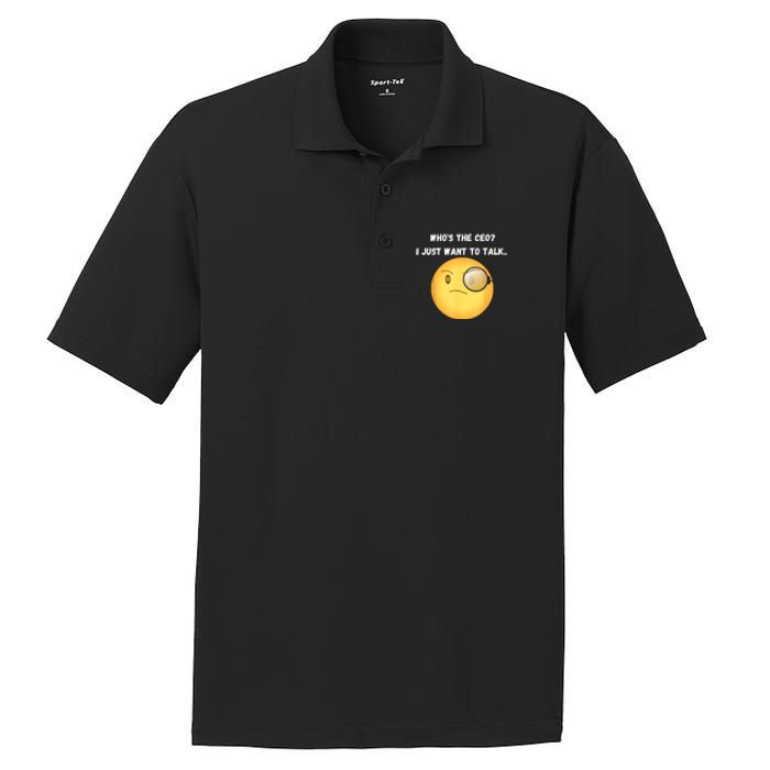 WhoS The Ceo I Just Want To Talk...Funny Witty Humorous PosiCharge RacerMesh Polo