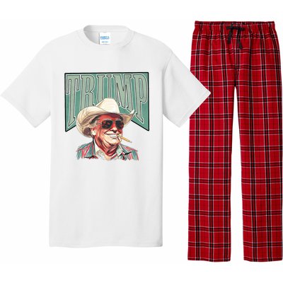 Western Trump Cowboy Make America Great Trump Daddy Maga Pajama Set