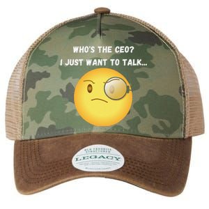 WhoS The Ceo I Just Want To Talk...Funny Witty Humorous Legacy Tie Dye Trucker Hat