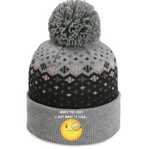 WhoS The Ceo I Just Want To Talk...Funny Witty Humorous The Baniff Cuffed Pom Beanie