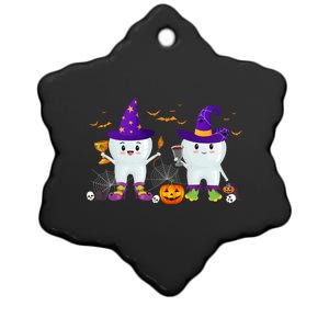 Witch Teeth Cute Witch Teeth Dental Dentist Halloween Cute Gift Ceramic Star Ornament