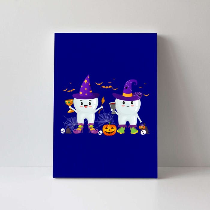 Witch Teeth Cute Witch Teeth Dental Dentist Halloween Cute Gift Canvas