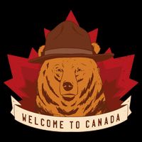 Welcome To Canada Maple Leaf Bear Sustainable Bucket Hat