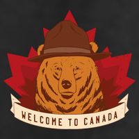 Welcome To Canada Maple Leaf Bear Adult Drive Performance Visor