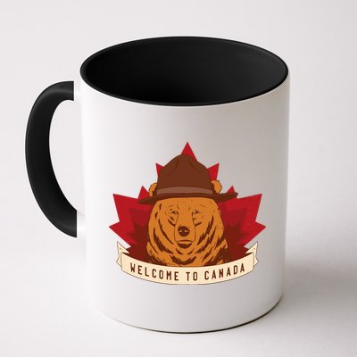 Welcome To Canada Maple Leaf Bear Coffee Mug