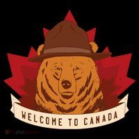 Welcome To Canada Maple Leaf Bear 16 in Basic Backpack