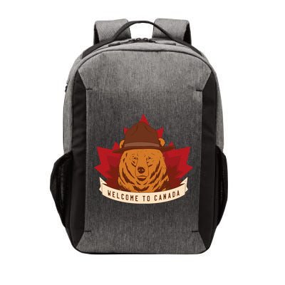 Welcome To Canada Maple Leaf Bear Vector Backpack