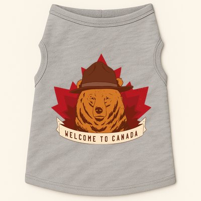 Welcome To Canada Maple Leaf Bear Doggie Tank