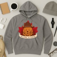 Welcome To Canada Maple Leaf Bear Hoodie