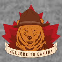 Welcome To Canada Maple Leaf Bear Hoodie