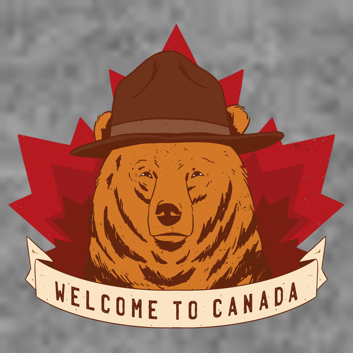 Welcome To Canada Maple Leaf Bear Hoodie