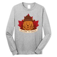 Welcome To Canada Maple Leaf Bear Long Sleeve Shirt