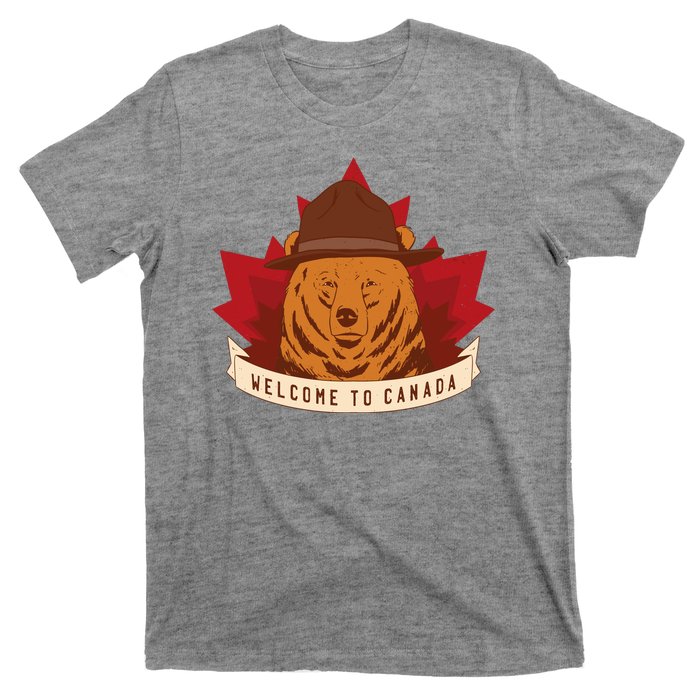 Welcome To Canada Maple Leaf Bear T-Shirt