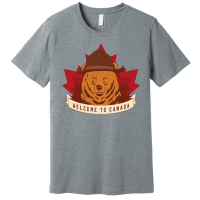 Welcome To Canada Maple Leaf Bear Premium T-Shirt