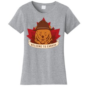 Welcome To Canada Maple Leaf Bear Women's T-Shirt