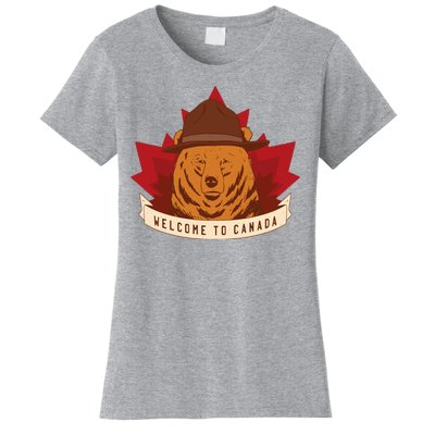 Welcome To Canada Maple Leaf Bear Women's T-Shirt