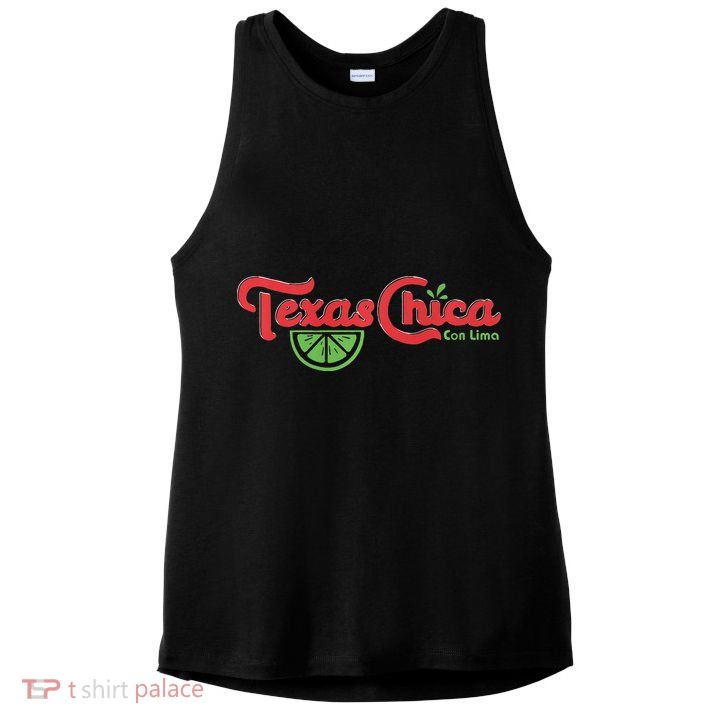 Women Texas Chica Latina Graphic 1 Proud Vintage Texas Pride Ladies PosiCharge Tri-Blend Wicking Tank