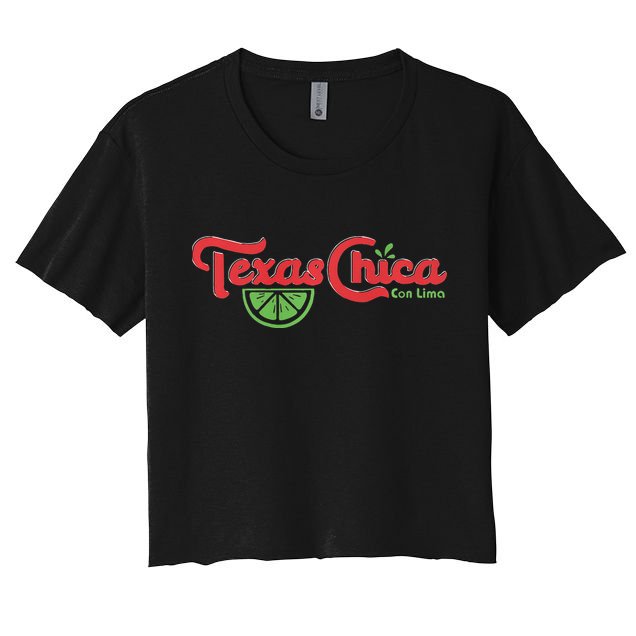 Women Texas Chica Latina Graphic 1 Proud Vintage Texas Pride Crop Top