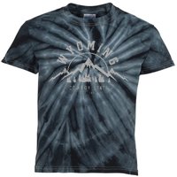 Wyoming The Cowboy State Est. 1890 Vintage Mountains Gift Kids Tie-Dye T-Shirt