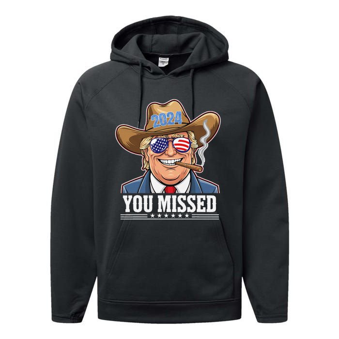 Western Trump Cowboy You Missed Performance Fleece Hoodie