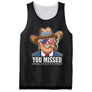 Western Trump Cowboy You Missed Mesh Reversible Basketball Jersey Tank