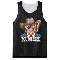 Western Trump Cowboy You Missed Mesh Reversible Basketball Jersey Tank