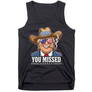 Western Trump Cowboy You Missed Tank Top