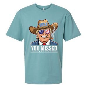 Western Trump Cowboy You Missed Sueded Cloud Jersey T-Shirt