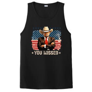 Western Trump Cowboy You Missed Again Funny PosiCharge Competitor Tank