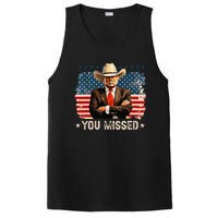 Western Trump Cowboy You Missed Again Funny PosiCharge Competitor Tank