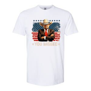 Western Trump Cowboy You Missed Again Funny Softstyle CVC T-Shirt