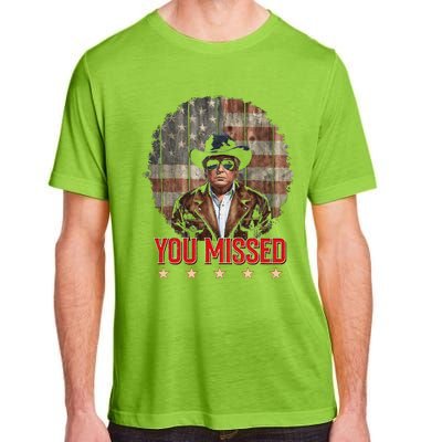 Western Trump Cowboy You Missed Again Funny Adult ChromaSoft Performance T-Shirt