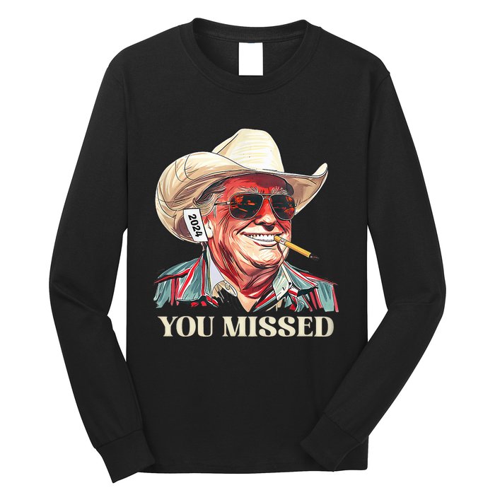 Western Trump Cowboy You Missed Long Sleeve Shirt