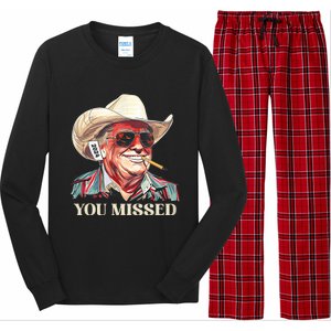 Western Trump Cowboy You Missed Long Sleeve Pajama Set