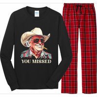 Western Trump Cowboy You Missed Long Sleeve Pajama Set