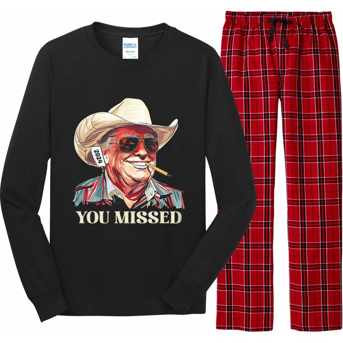 Western Trump Cowboy You Missed Long Sleeve Pajama Set