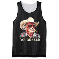 Western Trump Cowboy You Missed Mesh Reversible Basketball Jersey Tank