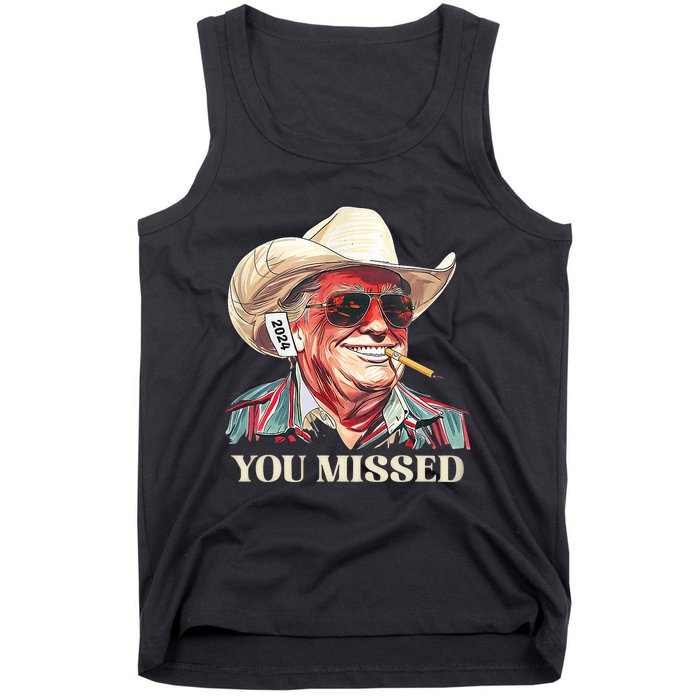 Western Trump Cowboy You Missed Tank Top