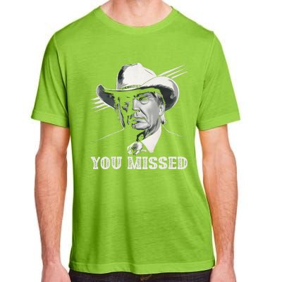 Western Trump Cowboy You Missed Again Funny Adult ChromaSoft Performance T-Shirt