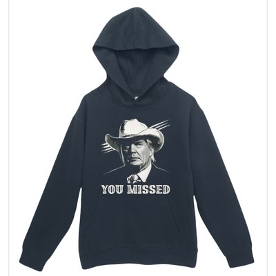 Western Trump Cowboy You Missed Again Funny Urban Pullover Hoodie