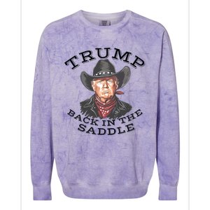 Western Trump Cowboy Colorblast Crewneck Sweatshirt