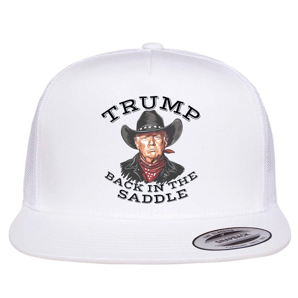 Western Trump Cowboy Flat Bill Trucker Hat