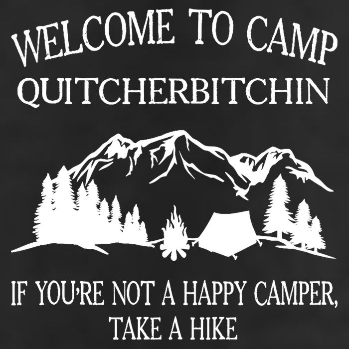 Welcome To Camp Quitcherbitchin Camp Camper Camping Graphic Adult Drive Performance Visor