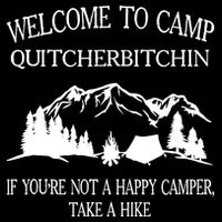 Welcome To Camp Quitcherbitchin Camp Camper Camping Graphic Wool Snapback Cap
