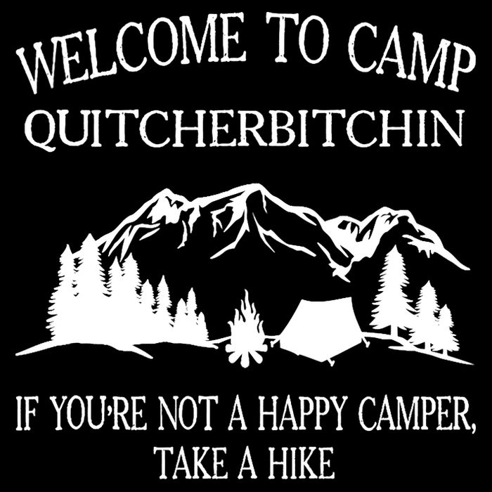 Welcome To Camp Quitcherbitchin Camp Camper Camping Graphic Wool Snapback Cap