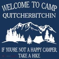 Welcome To Camp Quitcherbitchin Camp Camper Camping Graphic Cooling Performance Long Sleeve Crew